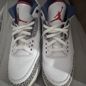 jordan mens air jordan 3 retro og true blue size 13 used