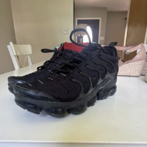 nike air vapormax plus triple black low top men’s sneakers 924453 004