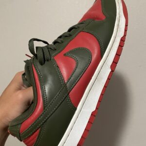 nike dunk low cargo khaki mystic red size 10