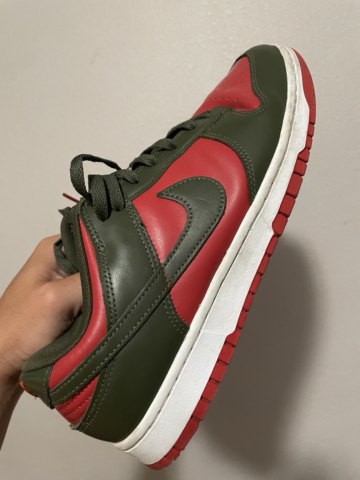 nike dunk low cargo khaki mystic red size 10 nike dunk low cargo khaki mystic red size 10