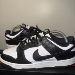 size 9 nike dunk low black white clean