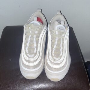 nike air max 97 triple white wolf gray low top men's athletic sneaker 921826 101
