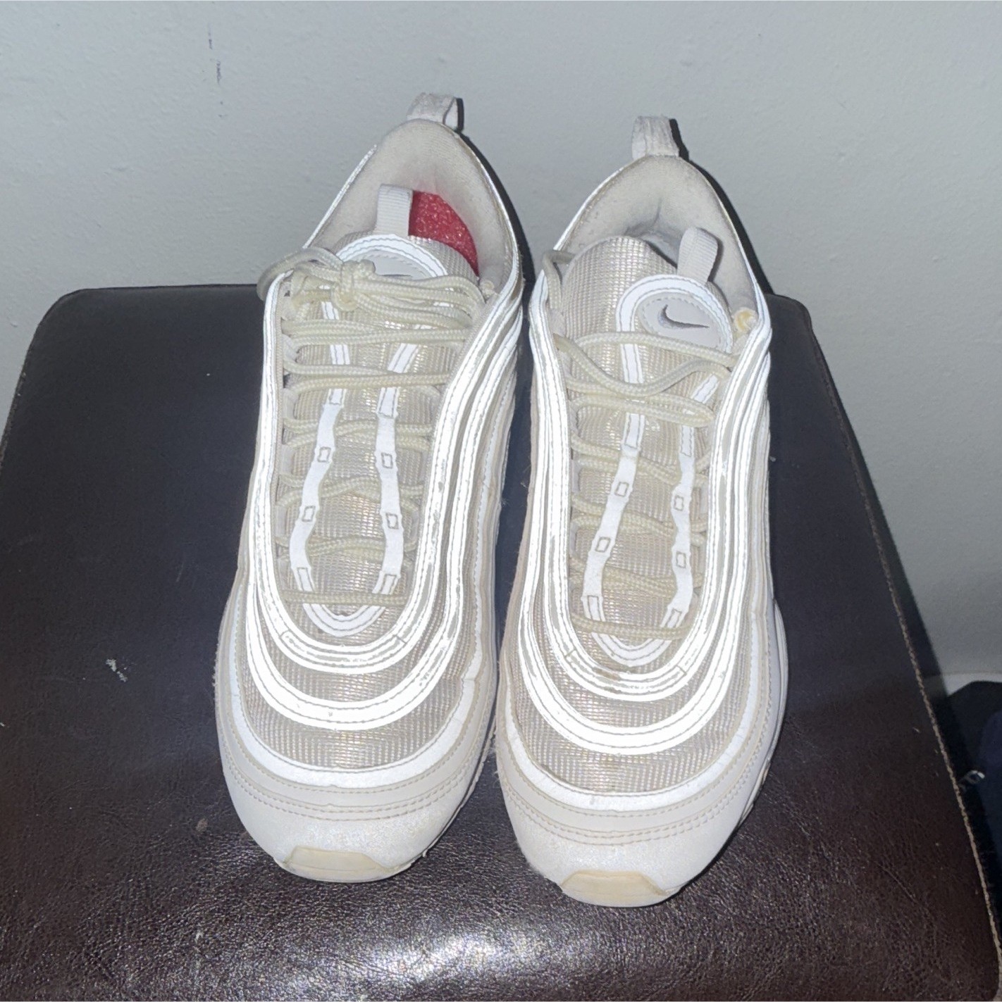 nike air max 97 triple white wolf gray low top men's athletic sneaker 921826 101 nike air max 97 triple white wolf gray low top men's athletic sneaker 921826 101