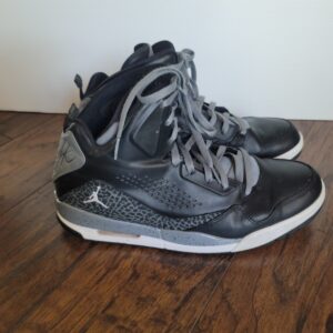 2014 nike air jordan sc 3 prem flight black gray white mens 12 641444 003