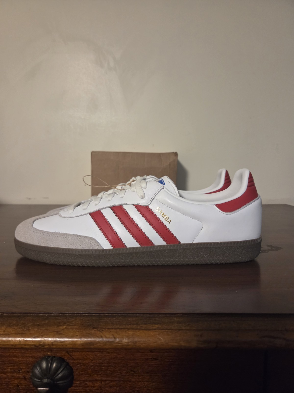 adidas originals samba og white better scarlet men's sz 14 worn once adidas originals samba og white better scarlet men's sz 14 worn once