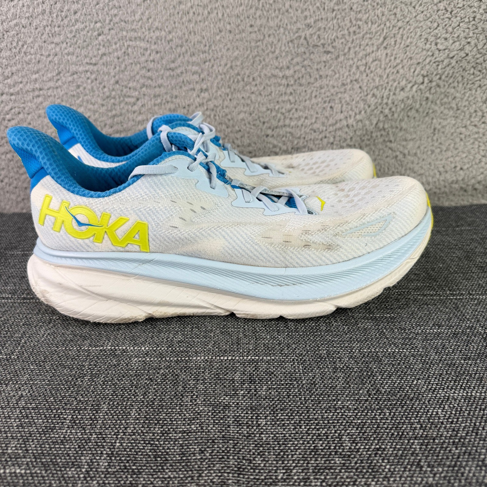 hoka clifton 9 running shoes men 13 wide blue white 1132210 iwep mesh sneakers hoka clifton 9 running shoes men 13 wide blue white 1132210 iwep mesh sneakers