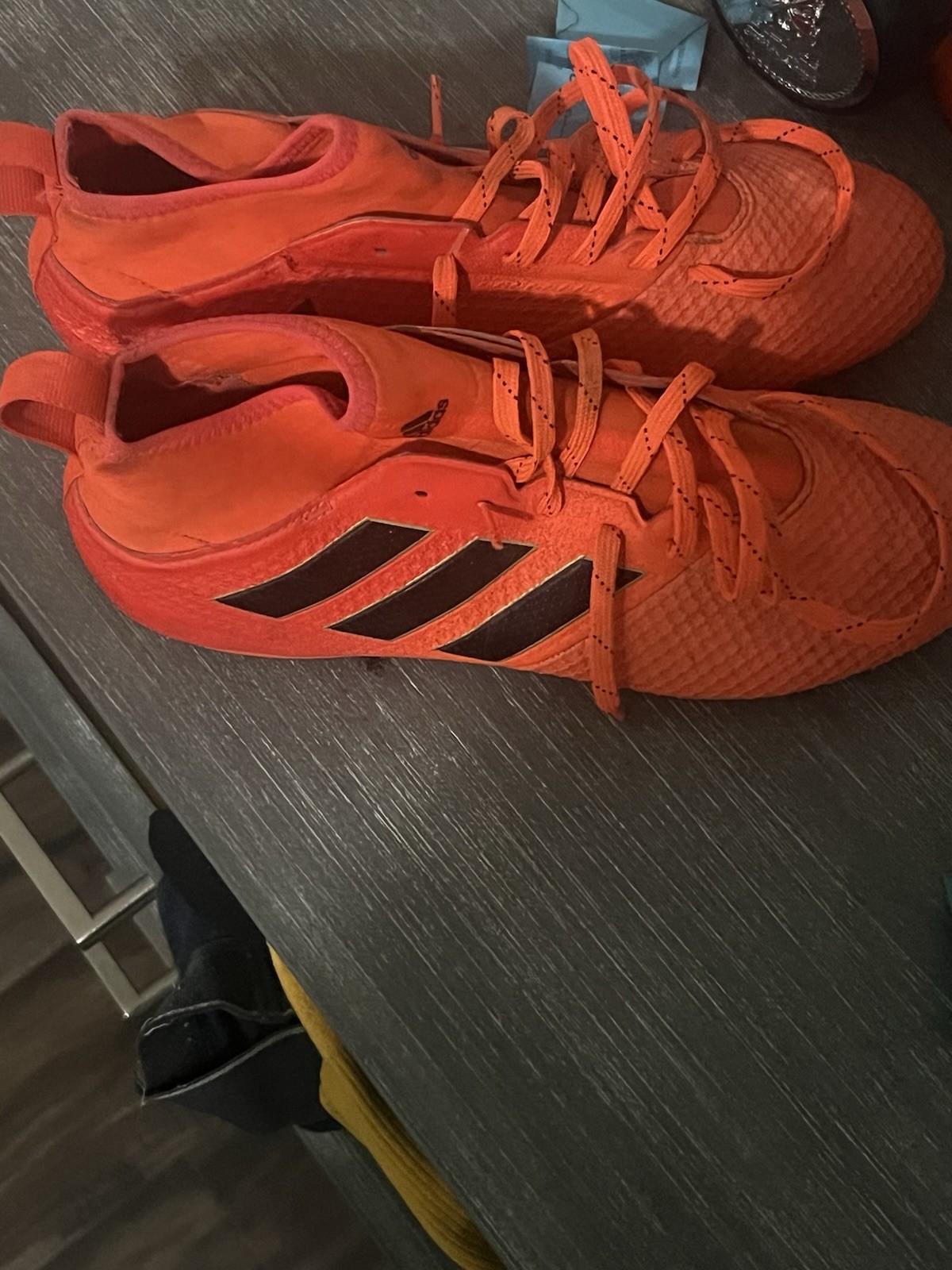 adidas men's low top lace up athletic sneakers orange/black style s77106 adidas men's low top lace up athletic sneakers orange/black style s77106