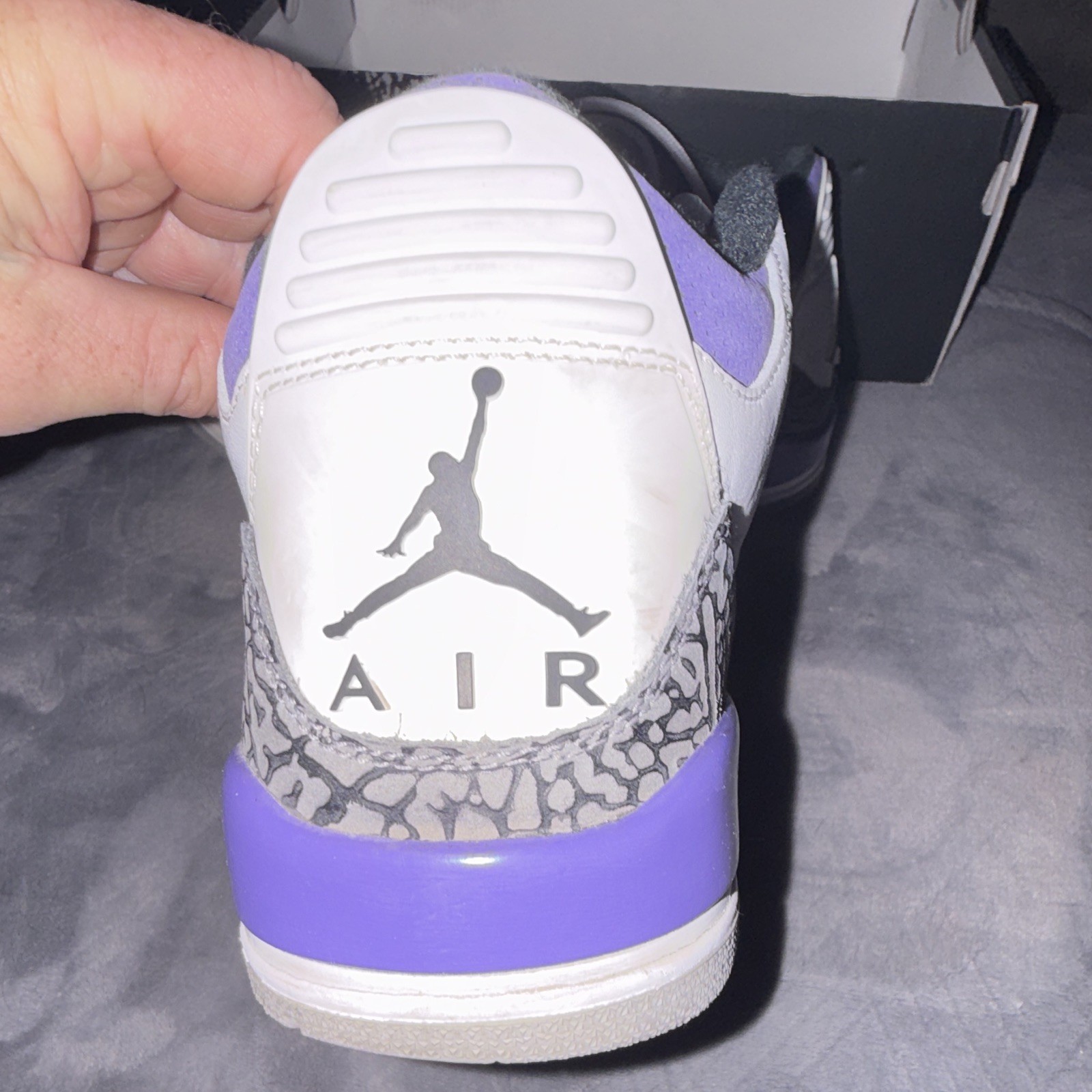 jordan air jordan 3 retro dark iris men’s white/purple/gray sneaker ct8532 105 jordan air jordan 3 retro dark iris men’s white/purple/gray sneaker ct8532 105