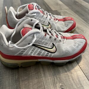 men’s nike air vapormax 360 history of air og grey red platinum size 10.5