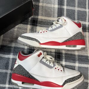 9.5m clean jordan air jordan 3 retro fire red used og all