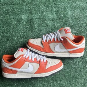 size 10 nike sb dunk low orange box preowned
