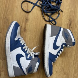 nike air jordan 1 high og mens 9.5 blue true blue white gray dz5485 410 retro