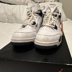 jordan air jordan 4 retro ls columbia white/midnight navy/legend blue 314254 107
