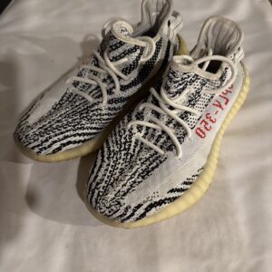 adidas yeezy boost 350 v2 zebra cp9654 size 9.5 og tags white black red