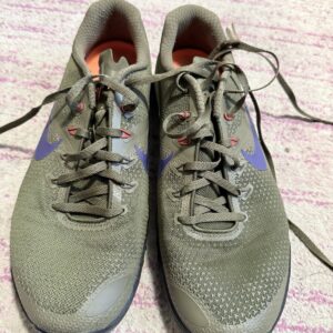 nike metcon 4 men's size 11.5 olive canvas indigo sneakers crossfit ah7453 342