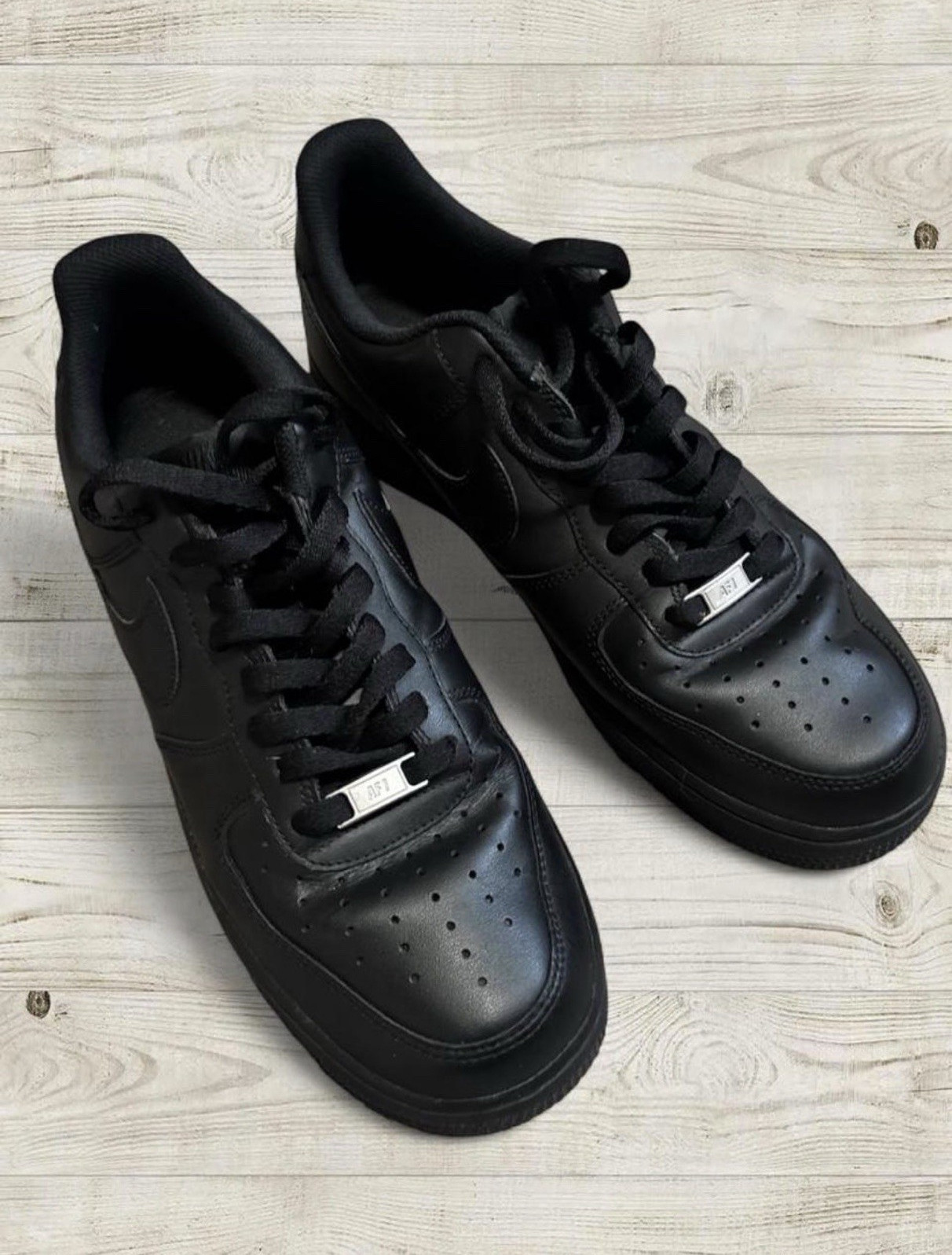nike air force 1 '07 triple black men's low top leather sneakers cw2288 001 nike air force 1 '07 triple black men's low top leather sneakers cw2288 001