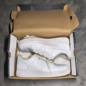 nike air force 1 '07 triple white low top lace up men's sneakers cw2288 111